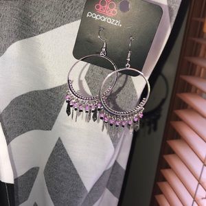 Purple hoop earrings
